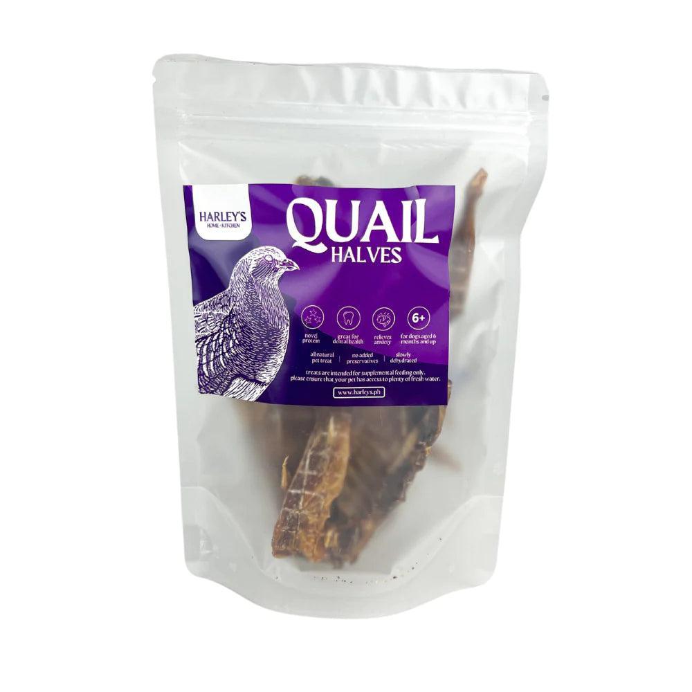 Treat your pet to the delectable taste of Harley's Quail Halves, available at Pet Food Online. These Hard Chew Dog Treats and Hard Chew Cat Treats offer a unique and satisfying chewing experience. Choose quality and flavor for your furry friend's delight with Harley's Quail Halves.