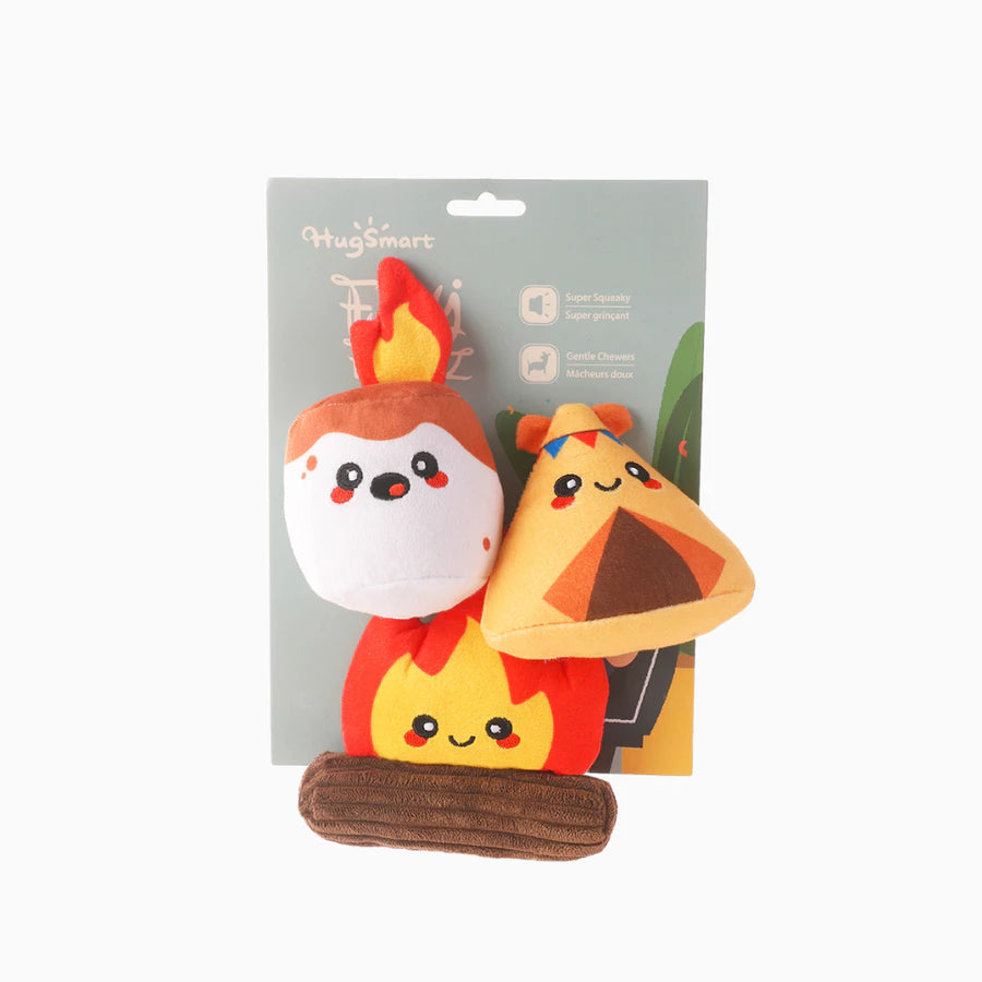 Hugsmart Camping Hound: Adorable camping hound toy for pets, great for chewing and fetch.
