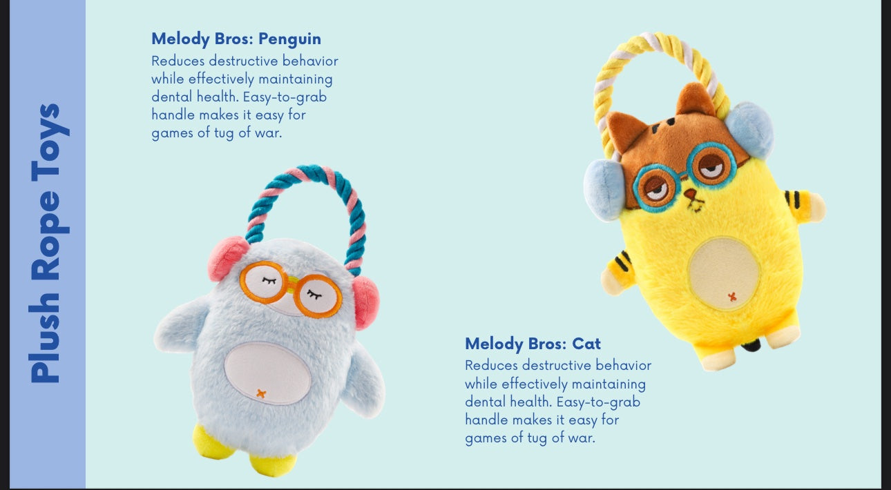 Durable plush and rope dog toy by Hugsmart, combining soft fabric with strong rope for tugging and chewing fun.