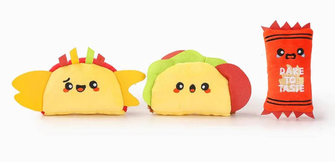 Dog Playing with Hugsmart Taco Chewsday – Engaging, Interactive Chew Toy for Dogs.
