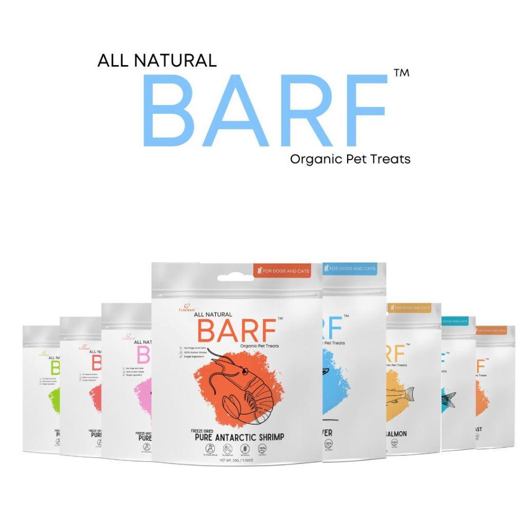 Luscious Barf is a single-ingredient treat for both cats and dogs. Buy now at Pet Friendly's.