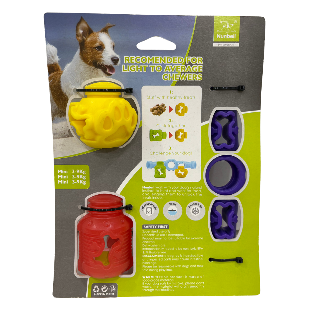 Nunbell - Pet Interactive Connectables Toy 3PCS (SMALL 3-9KG)