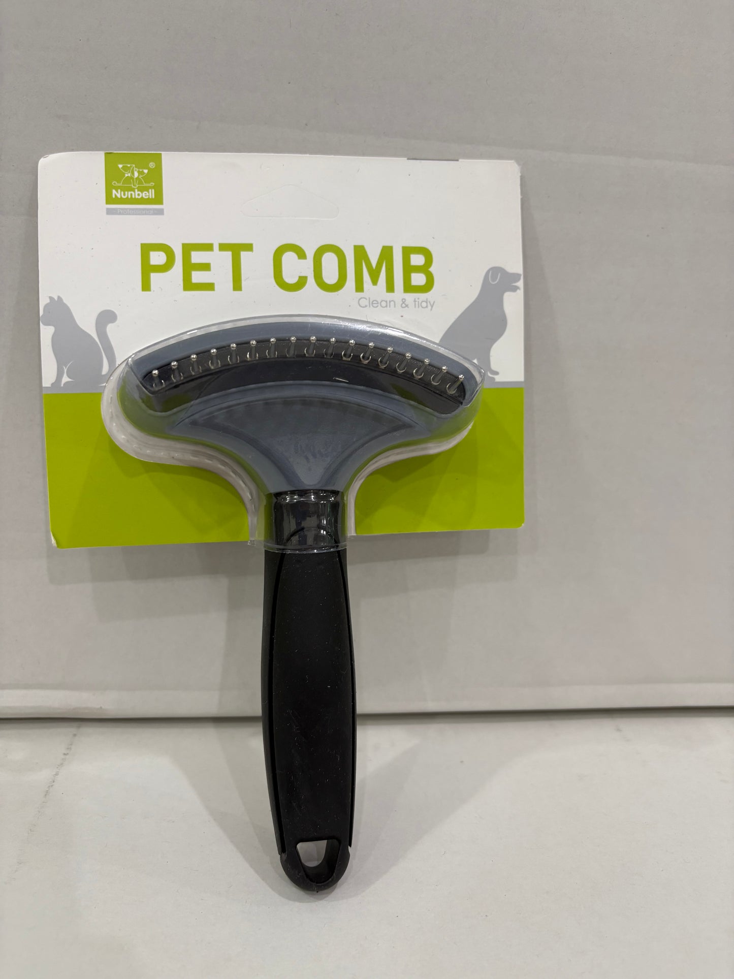 Nunbell - Pet Slicker Brush Handle Single Row Nail Rake