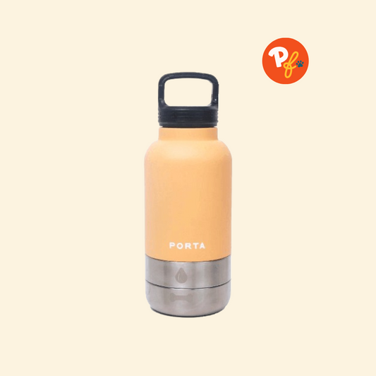 Porta - 32oz Water Bottle & Bowl (Orange Creamsicle)