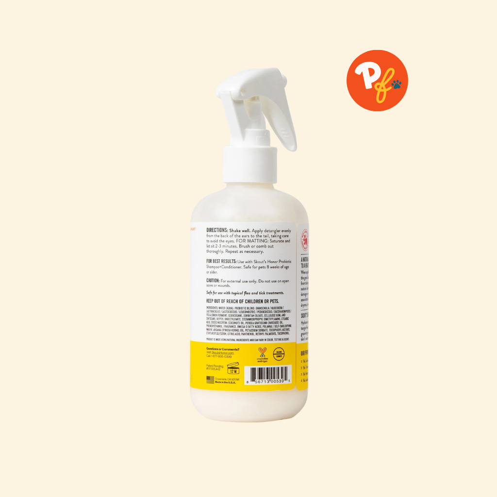Skout's Honor Probiotic Detangler (Honeysuckle)