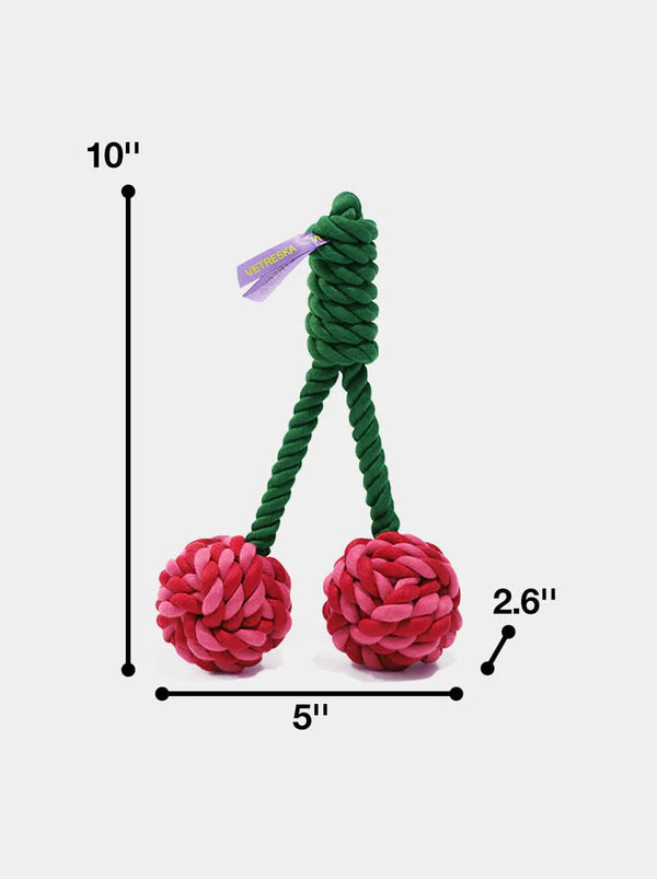 VETRESKA Cherry Knot Rope Toy