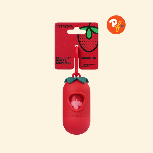 Vetreska - Strawberry Scented Poop Bag Dispenser (with 1 Roll)