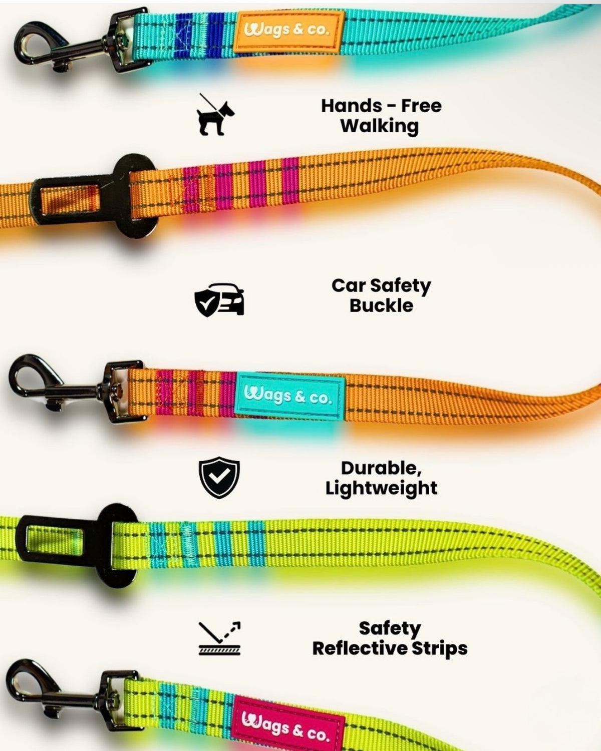 Wags & Co - The Smart Set (Cloud Tag Harness + Easy Shift Leash)