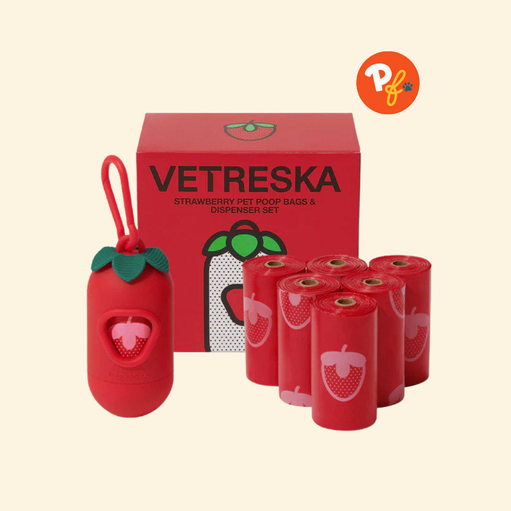 Vetreska - Strawberry Scented Poop Bag Dispenser (with 7 Rolls)