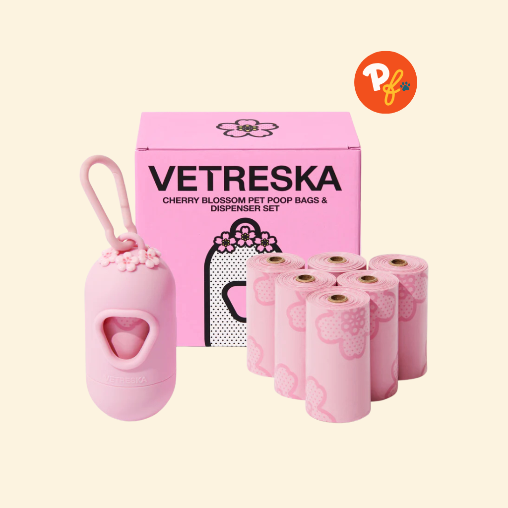 Vetreska - Cherry Blossom Poop Bag Dispenser (with 7 Rolls)