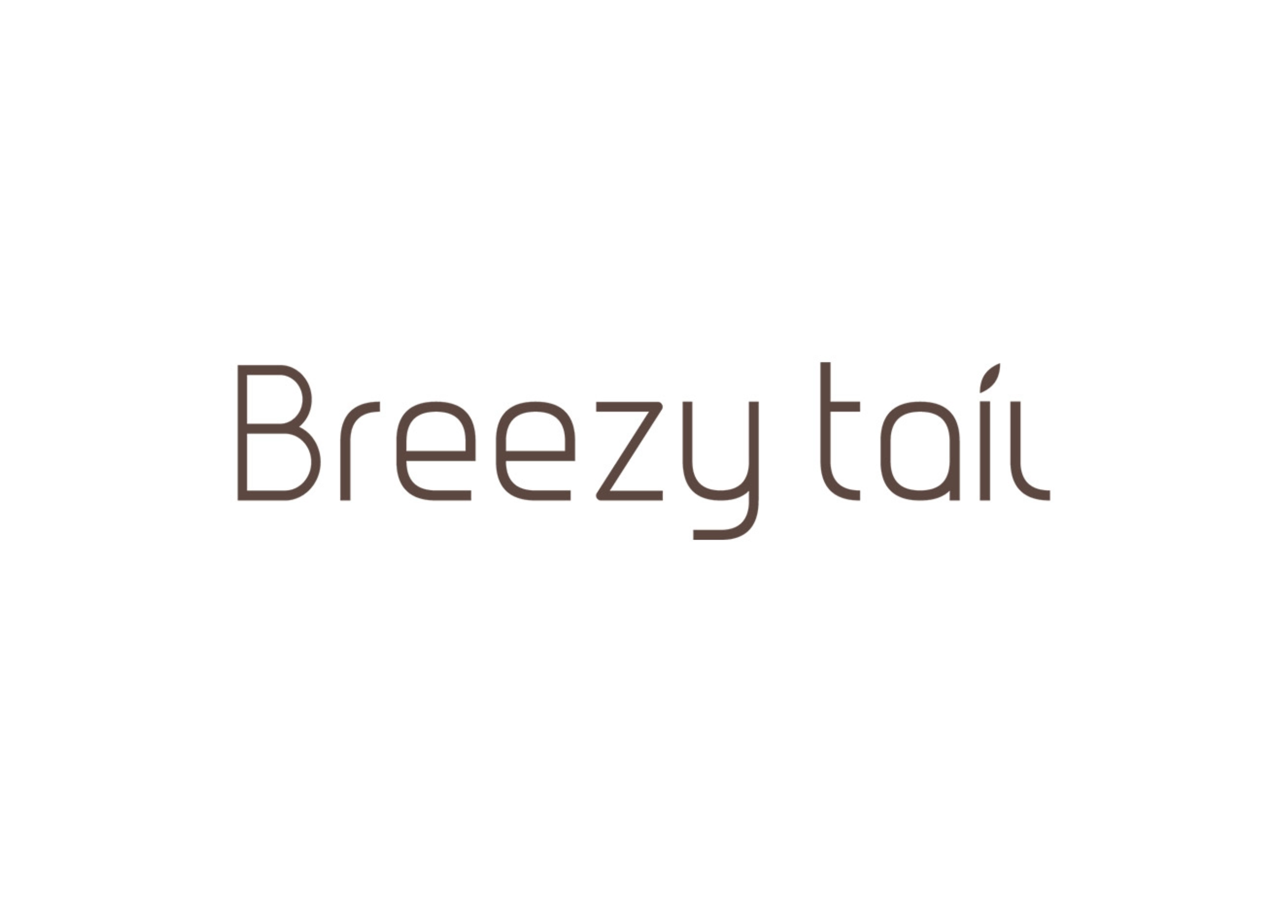 Breezy Tail Logo. Breezy Tail Products now available at Pet Friendly's Online Website pet supply store.