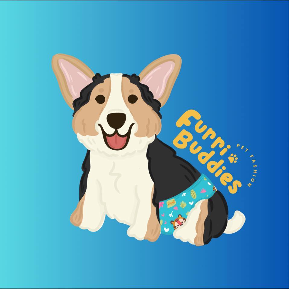 An image of the Furri Buddies Logo for Eco Friendly reusable pet diapers and wraps