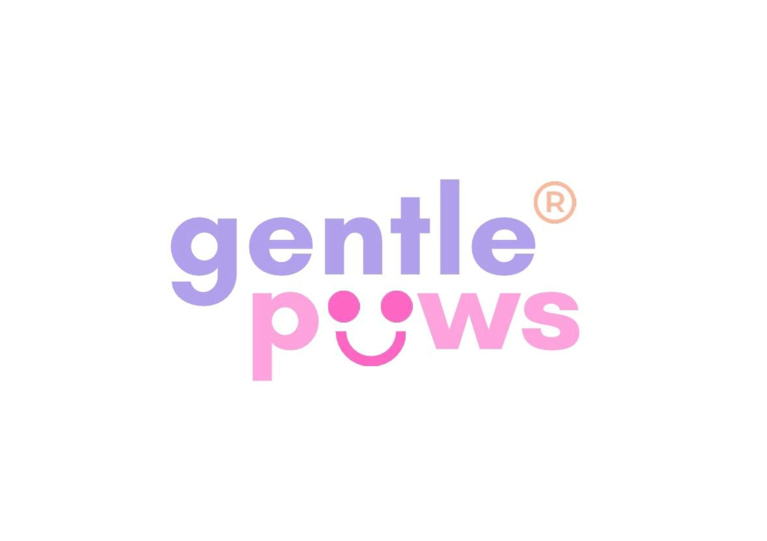 Gentle Paws Logo. Gentle Paws products now available on the Pet Friendly's online website pet supply store