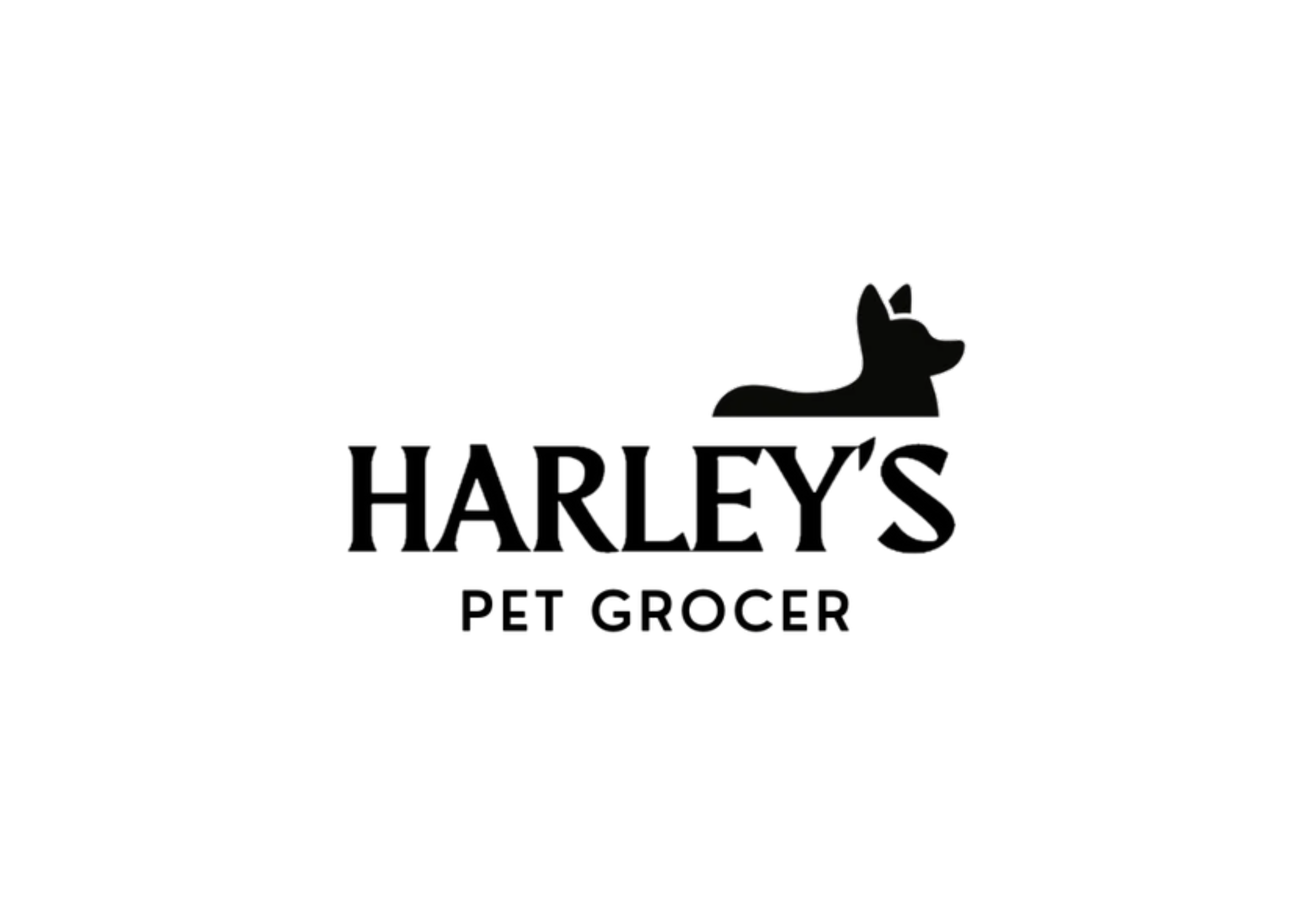 Harley's Logo. Harley's products now available on the Pet Friendly's online website pet supply store