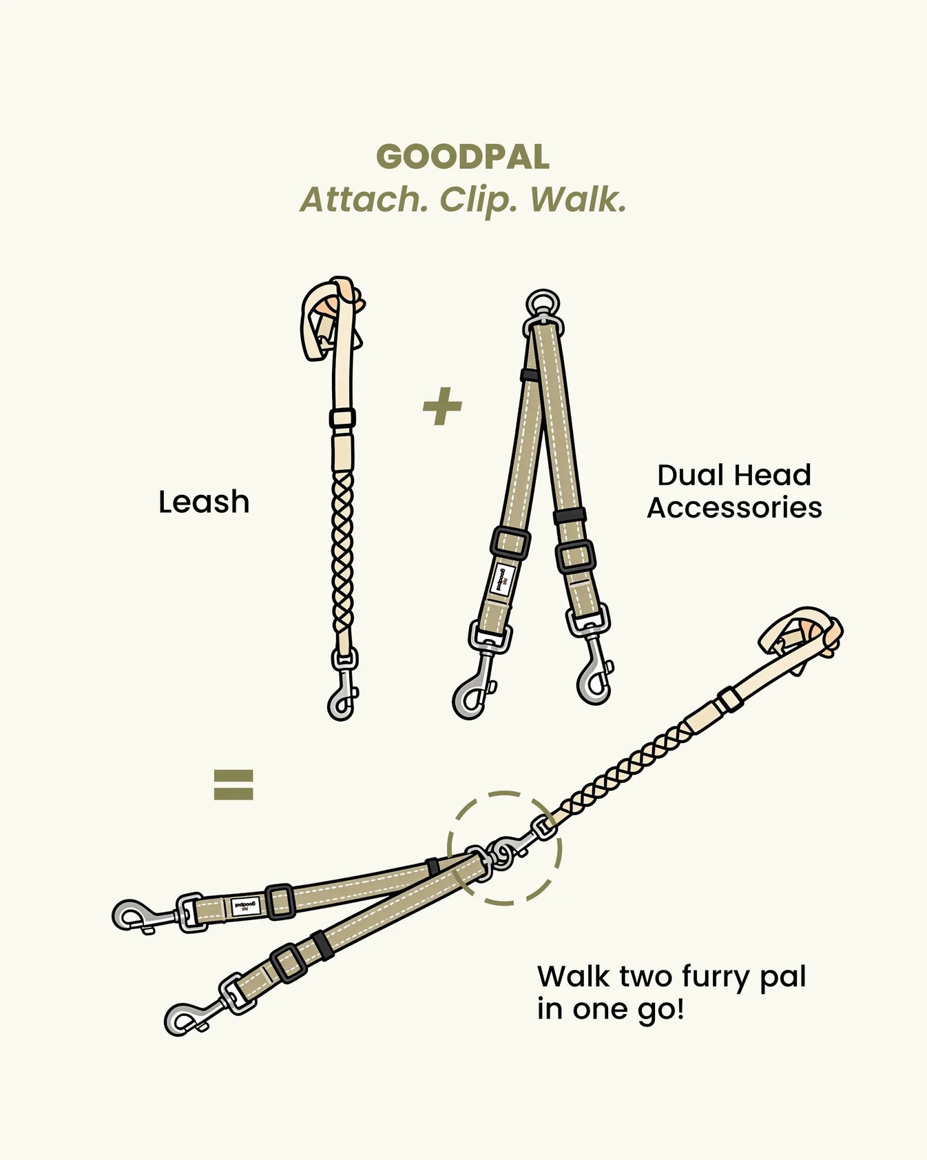 The GoodPal - Wear It Waist & Crossbody Multi-Way Leash