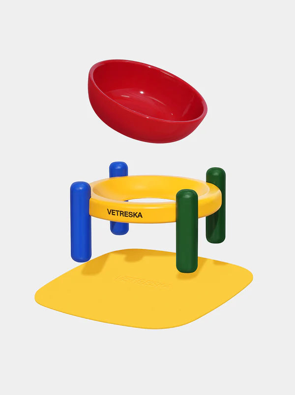 VETRESKA Chroma Pet Bowl and Mat Set