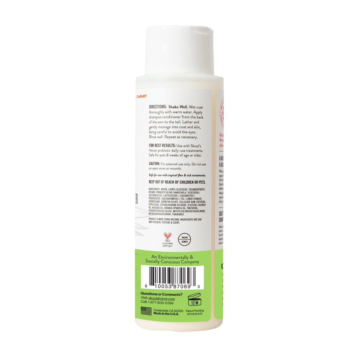 Skout's Honor Probiotic Shampoo and Conditioner Sunkissed Coconut